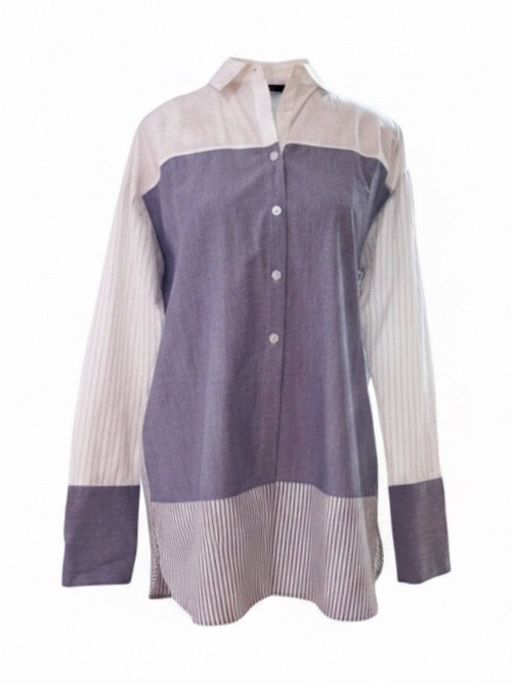 Nordstrom Women’s Blouse with Color Block Design. Blue, White. XS